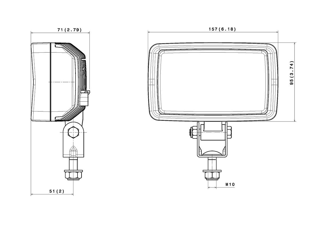 Phare de travail Compact LED 12/24V